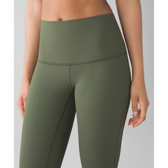 Lululemon  Green Size 4 Weaved Leg Leggings Pants Exercise Compression Women - Picture 7 of 11